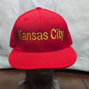 Kansas City Chiefs NFL Football LIDS Hat Fitted Size 7 1/8